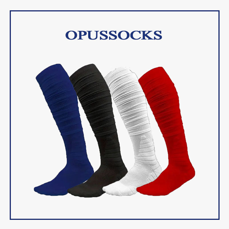 Extra Long Soccer Socks - Knee-High Cotton Socks with Ankle Support