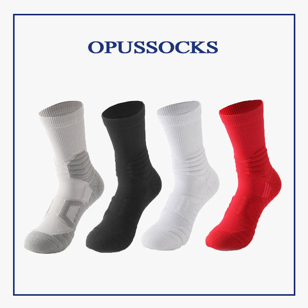 Essential non-slip breathable mid-tube towel socks for basketball