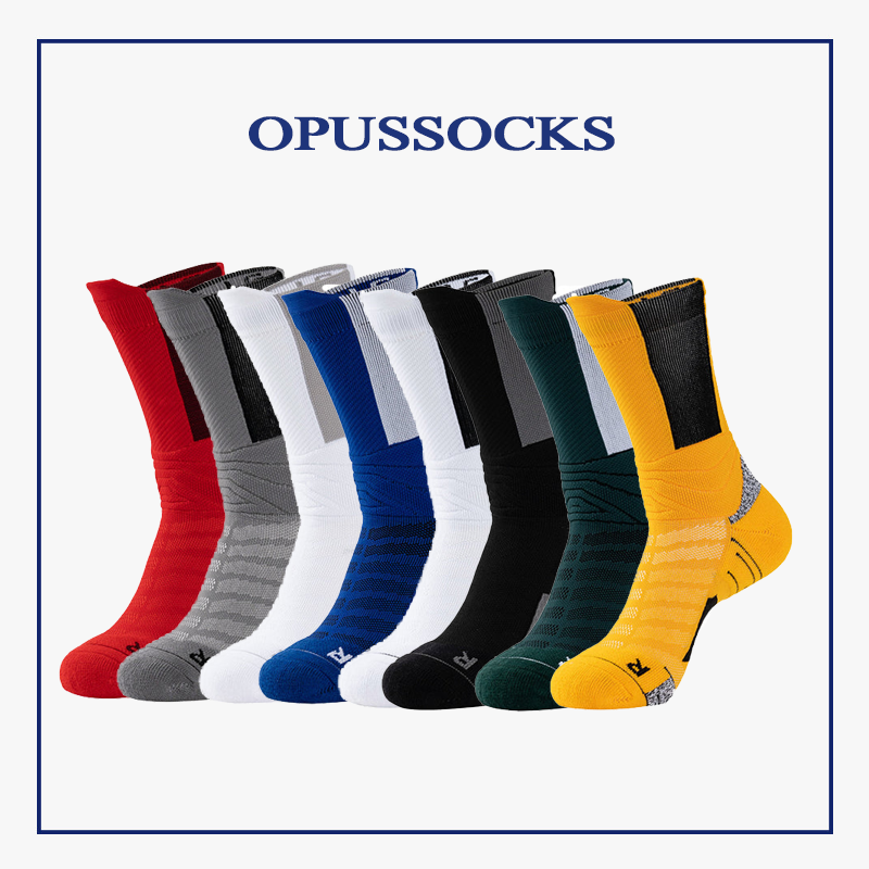 Chaussettes de course à pied épaisses et rembourrées avec compression