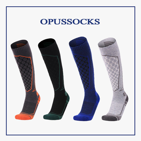 Thick Padded  Merino Wool Skiing Over The Calf Socks | 1 Pair