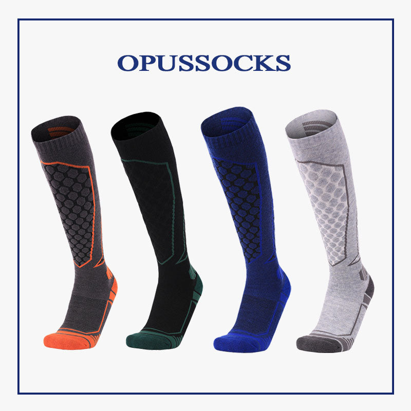 Thick Padded  Merino Wool Skiing Over The Calf Socks | 1 Pair