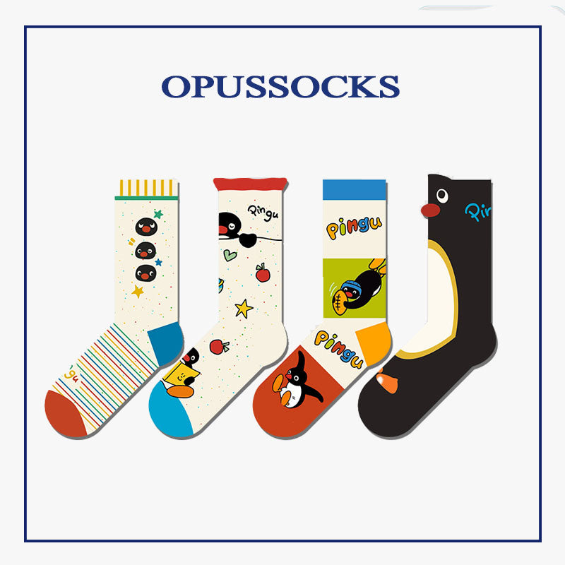 Alien cartoon trendy cute cotton socks